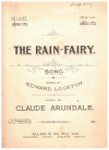 The Rain-Fairy (in E flat) 1920 used sheet music for sale