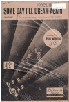 Some Day I'll Dream Again, from film 'Crazy House' 1943 used dance band orchestration for sale