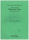 Henry Purcell Harmonia Sacra Three Divine Hymns for Medium Voice piano songbook for sale