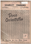 SCARLET RIBBONS (FOR HER HAIR) 1949 used dance band orchestration for sale