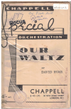 OUR WALTZ (David Rose) 1942 used dance band orchestration for sale