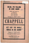 Oh-Oh, I'm Falling in Love Again/He's Got The Whole World in His Hands 1958 used dance band orchestration for sale