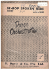 BE-BOP SPOKEN HERE 1949 used dance band orchestration for sale