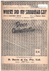Where Did My Snowman Go? (Venis/Poser arr Melville Farley) 1953 used dance band orchestration for sale