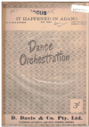 IT HAPPENED IN ADANO 1949 used dance band orchestration for sale