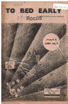To Bed Early (Eaton/McGrane arr Jimmy Lally) 1946 used dance band orchestration for sale