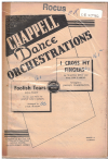FOOLISH TEARS/I CROSS MY FINGERS 1949 used dance band orchestration for sale