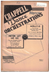 Never Let Me Go from film 'The Scarlet Hour'/Molly-O from film 'The Man With The Golden Arm' 1956 used dance band orchestration for sale