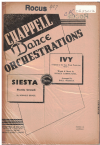 Siesta (rhumba serenade) (Ronald Binge)/Ivy theme from film 'Ivy' 1942 used dance band orchestration for sale
