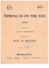 Spring Is On The Way (in C) (1937) words Jean Crichton music May H Brahe used sheet music for sale