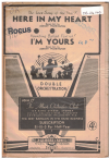 HERE IN MY HEART/I'M YOURS 1952 used dance band orchestration for sale