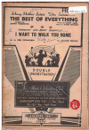 The Best Of Everything/I Want To Walk You Home 1959 used dance band orchestration for sale