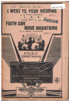 I Went To Your Wedding/Faith Can Move Mountains 1952 used dance band orchestration for sale