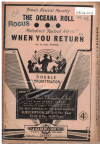 The Oceana Roll/When You Return 1950 used dance band orchestration for sale