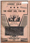 Lovers' Gold/The Right Girl For Me, from film 'Take Me Out To The Ball Game' 1949 used dance band orchestration for sale