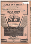 TAKE MY HEART/BUSYBODY 1952 used dance band orchestration for sale