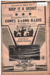 Keep It A Secret/Comes A-long A-love 1952 used dance band orchestration for sale