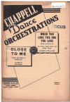 When You Lose The One You Love/Close To Me 1955 used dance band orchestration for sale