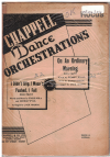 On An Ordinary Morning/I Didn't Slip, I Wasn't Pushed, I Fell 1950 used dance band orchestration for sale