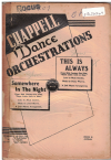 This Is Always, from film 'Three Little Girls In Blue'/Somewhere In The Night, from film 'Three Little Girls In Blue' 1946 used dance band orchestration for sale