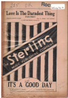 Love Is The Darndest Thing/It's A Good Day 1946 used dance band orchestration for sale