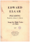Elgar: Pleading Op.48 No.1 (in A flat) for piano used sheet music for sale