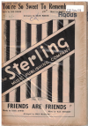 You're So Sweet To Remember/Friends Are Friends 1945 used dance band orchestration for sale