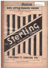 Our Little Ranch House/Cincinnat-Ti Dancing Pig 1950 used dance band orchestration for sale