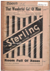 THAT WONDERFUL GIRL OF MINE/ROOM FULL OF ROSES 1949 used dance band orchestration for sale