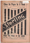 CLOSE AS PAGES IN A BOOK/WHEN YOU WALK IN THE ROOM FROM FILM 'UP IN CENTRAL PARK' 1944 used dance band orchestration for sale