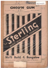 CHOO'N GUM/WE'LL BUILD A BUNGALOW 1948 used dance band orchestration for sale