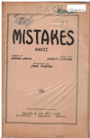 MISTAKES (waltz) (Leslie/Lynton arr Dave Foster) 1951 used dance band orchestration for sale