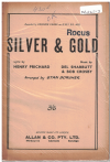 SILVER AND GOLD (Prichard/Sharbutt/Brosby arr Stan Bowsher) 1951 used dance band orchestration for sale