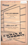 BE MY LIFE'S COMPANION/HERE'S TO MY LADY 1951 used dance band orchestration for sale