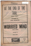 AT THE END OF THE TRAIL/WORRIED MIND 1944 used dance band orchestration for sale