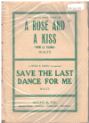 A ROSE AND A KISS/SAVE THE LAST DANCE FOR ME 1931 used dance band orchestration for sale