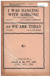 I WAS DANCING WITH SOMEONE (BUT I WAS LOOKING AT YOU)/AS WE ARE TODAY 1950 used dance band orchestration for sale