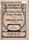 IF I DON'T GET SOME MONEY/CATALINA ISLAND AND YOU 1924 used dance band orchestration for sale