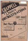 LEFT-RIGHT FROM FILM 'SALUTE FOR THREE'/DON'T WORRY FROM FILM 'SALUTE FOR THREE' 1953 used dance band orchestration for sale