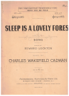 Sleep Is A Lovely Forest 1935 used sheet music for sale