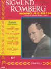 Sigmund Romberg Song Album From His Famous Musical Plays piano songbook for sale in Australian second hand music shop