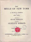 The Belle Of New York Vocal Score (1926) by Hugh Morton Gustave Kerker used vocal score for sale in Australian second hand music shop