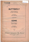 BUTTERFLY/GONE 1957 used dance band orchestration for sale