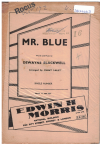 MR. BLUE (Dewayne Blackwell arr Jimmy Lally) 1959 used dance band orchestration for sale