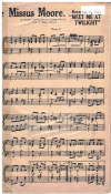 MEET ME AT TWILIGHT/DON'T HAVE ANY MORE MISSUS MOORE 1926 used dance band orchestration for sale