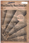 WHEN CHINA BOY MEETS CHINA GIRL quick step (Billy Reid arr Stan Bowsher) 1947 used dance band orchestration for sale