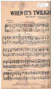 MATADOR Spanish one-step/WHEN IT'S TWILIGHT ON MISSOURI waltz 1926 used dance band orchestration for sale