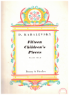 Fifteen Children's Pieces Dmitri Kabalevsky Opus 27 ed Alfred Mirovitch piano sheet music