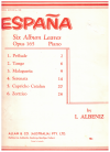 Albeniz Espana Six Album Leaves Op. 165 for Piano used Albeniz piano sheet music for sale at Kay's Music Australia www.kaysmusic.com/piano-albeniz.htm
