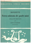 Don Sebastiano: 'Terra adorata de' padri miei' for mezzosoprano original sheet music score